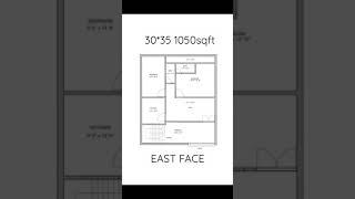 30*35 EAST FACING HOUSE PLAN.