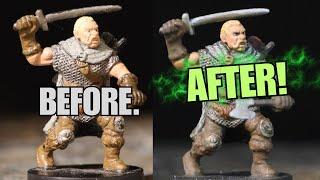 How to Repaint Your Pre-painted Minis! Plus painting EYES the easy way!