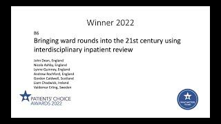 Winner Patients' Choice Award 2022, International Forum for Quality and Safety in Healthcare