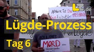 Protest zum Lügde-Prozess: Zwischen Demo und abscheulichen Missbrauchsbildern