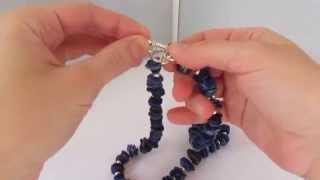 Colier rondele lapis lazuli | Coliere handmade GlamBazaar.ro