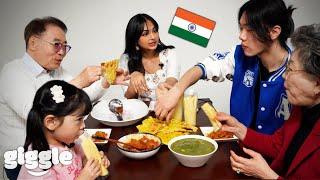 Korean Family Try Indian Food For The First Time!