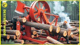 20 Fastest Automatic Firewood Processing Machine | World's Fastest Wood Cutting Chainsaw #