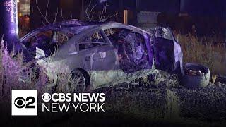 Six killed when car crashes into New Jersey freeway column