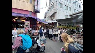  Tsukiji Outer Market Shopping Walk Through 