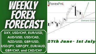 Weekly Forex Forecast (27th June -1st July 2022) [EurUsd, DXY, GbpUsd, AudUsd, GbpJpy, UsdCad,...]