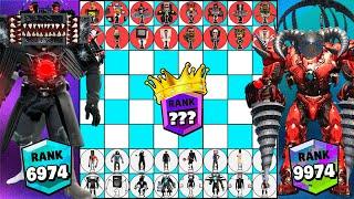 CHESS ranks up tournament NEW CURSED TV MAN TITAN Team vs DRILLMAN Team in Garrys Mod!