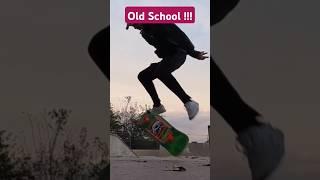 Old School Skateboard Kickflip