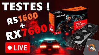 RYZEN 5 1600 + RX 7600!! TESTE EM JOGOS!