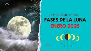 ▶️ CALENDARIO LUNAR ENERO 2025  TODAS LAS FASES LUNA ENERO 2025 - FASES LUNARES  2026 VÍDEO