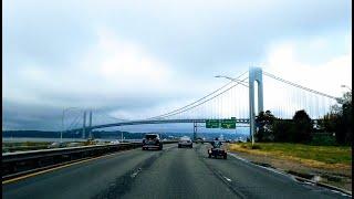 4K NYC - Driving from JFK Airport to Staten Island via Belt Pkwy and Verrazano Bridge