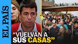 DANA | Mazón pide a los voluntarios "que vuelvan a casa" para evitar el colapso de las carreteras