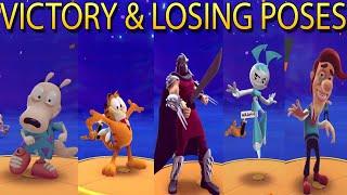 Nickelodeon All-Star Brawl All Victory & Losing Poses