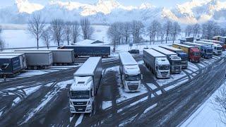 A Lonely Life and Routine in a Truck in the Snow