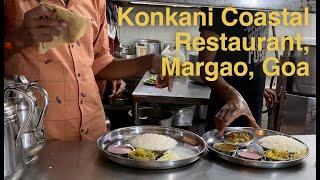 Konkani Coastal Food Delicacy's Goan and Malvani thalis in Margao, South Goa, October 2023