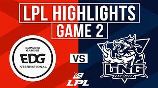 EDG vs LNG Highlights Game 2 | LPL 2025 Split 1 | EDward Gaming vs LNG Esports