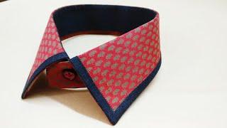 How to sew a shirt collar design