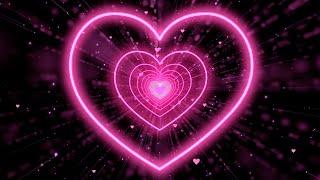 Love HeartPink Heart Background |Heart Tunnel Background | Animated Background [3Hours]