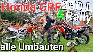 Alle Umbauten  an der Honda CRF 250 L vs. 250 Rally zum Reisen & Endurowandern #hondacrf300l