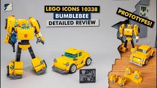 LEGO Transformers 10338 Bumblebee detailed building review with design secrets & prototypes