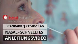 StandardQ Covid 19 AG Nasal-Schnelltest - Anleitungsvideo Testablauf (bestbion dx)