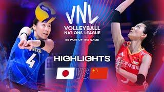  JPN vs.  CHN - Highlights | Week 2 | Women's VNL 2024