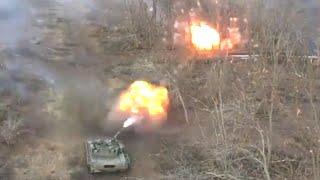 Point-blank battle of the Russian T-80 tank in Ukraine