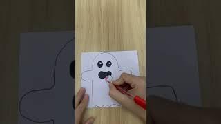 Halloween greeting card | halloween paper craft| Diy paper craft for hallowe'en #shorts