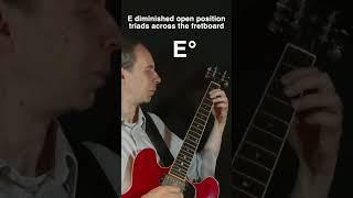 E diminished triads in open position across the fretboard #guitar #guitarpractice #jazz #chords