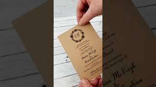 Scottish Thistle Wedding Stationery Collection: Printed Postcard Invitation