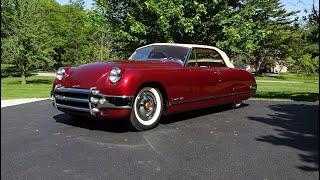 1950 Muntz Jet Convertible in Merlot Red Paint & Engine Sound on My Car Story with Lou Costabile