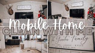 Mobile Home Clean With Me + @tailoredcanvases3335 Review #tailoredcanvases #cleanwithme