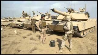 M1A1 Abrams US Marines Corp main battle Tank Firing in Afghanistan Helmand