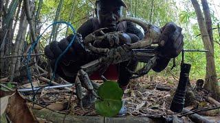 HUNTING GIANT MUDCRAB|LANDCRAB AND RAIN WASH ME OUTHAD TO LEAVE THE BUSH HQ ROAD CLEANING UP