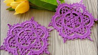 Very Beautiful and Cool Pattern️ Crochet Motif Step by Step Making