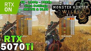 Monster Hunter Wilds Benchmark | RTX 5070 Ti | 5800X3D | 4K 1440p 1080p | Ray Tracing | Max Settings