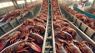 How Fishermen Catch Millions Of Australian Lobsters And Giant Crabs - Seafood Processing Factory