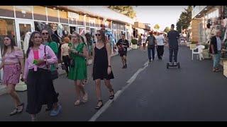 Walk along the embankment of Sochi Adler resort district