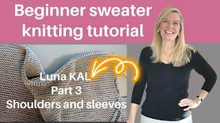 Beginner Sweater Knitting Tutorial Luna KAL