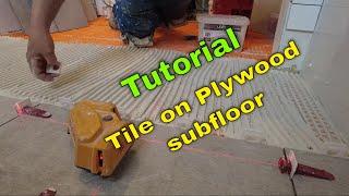 Tile on PLYWOOD, here is how  #tile #howtotile #Schlutersystems #uncoupling #plywood