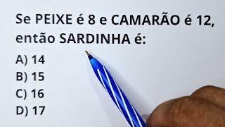 5 QUESTÕES DE RACIOCÍNIO LÓGICO - Nível 1 - Prof.Marcelo