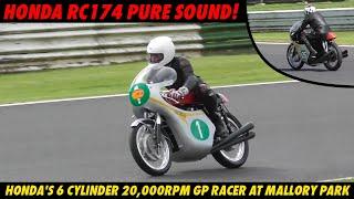 Honda RC174 / RC166 PURE SOUND! Honda 6 Cylinder 20,000rpm GP Racer at Mallory Park Bike Bonanza