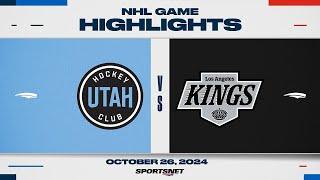 NHL Highlights | Utah HC vs. Kings - October 26, 2024