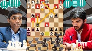 Attacking chess Game : 53 | Gukesh D vs Rameshbabu praggnanandhaa | #chess #chesspuzzle