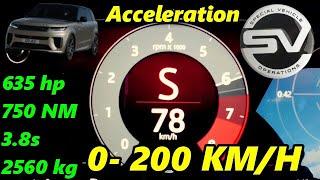 Revving Up Luxury: 2024 Range Rover Sport SV (635HP) Acceleration | E-Commerce 0-100 | 100-200 km/h"