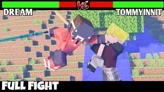 Dream vs TommyInnit Fight Healthbars (Animation of @krefix)