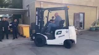 HIFOUNE lithium electric forklift tested by USA customer