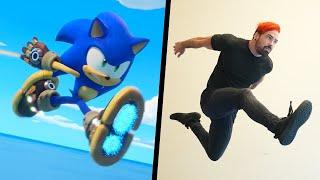 Stunts From SONIC Superstars IN REAL LIFE!!