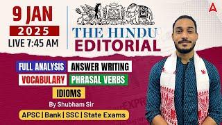 The Hindu Newspaper Analysis | The Hindu Editorial 09 Jan 2025 | By Shubham Sir