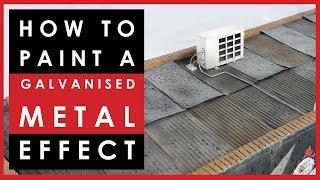 How to paint a weathered galvanized metal effect on scale models